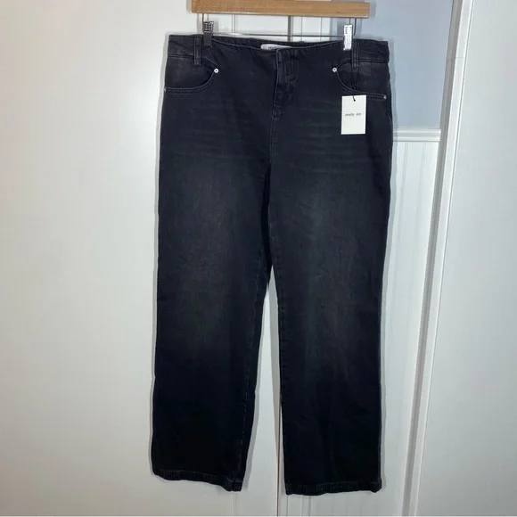 NWT Peachy Den The Jenn Jeans Tobacco black low rise trendy y2k sexy size large - Picture 2 of 11